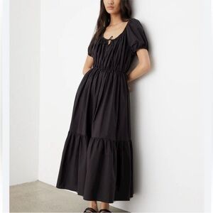 Matteau Drawcord Midi Dress Black 2